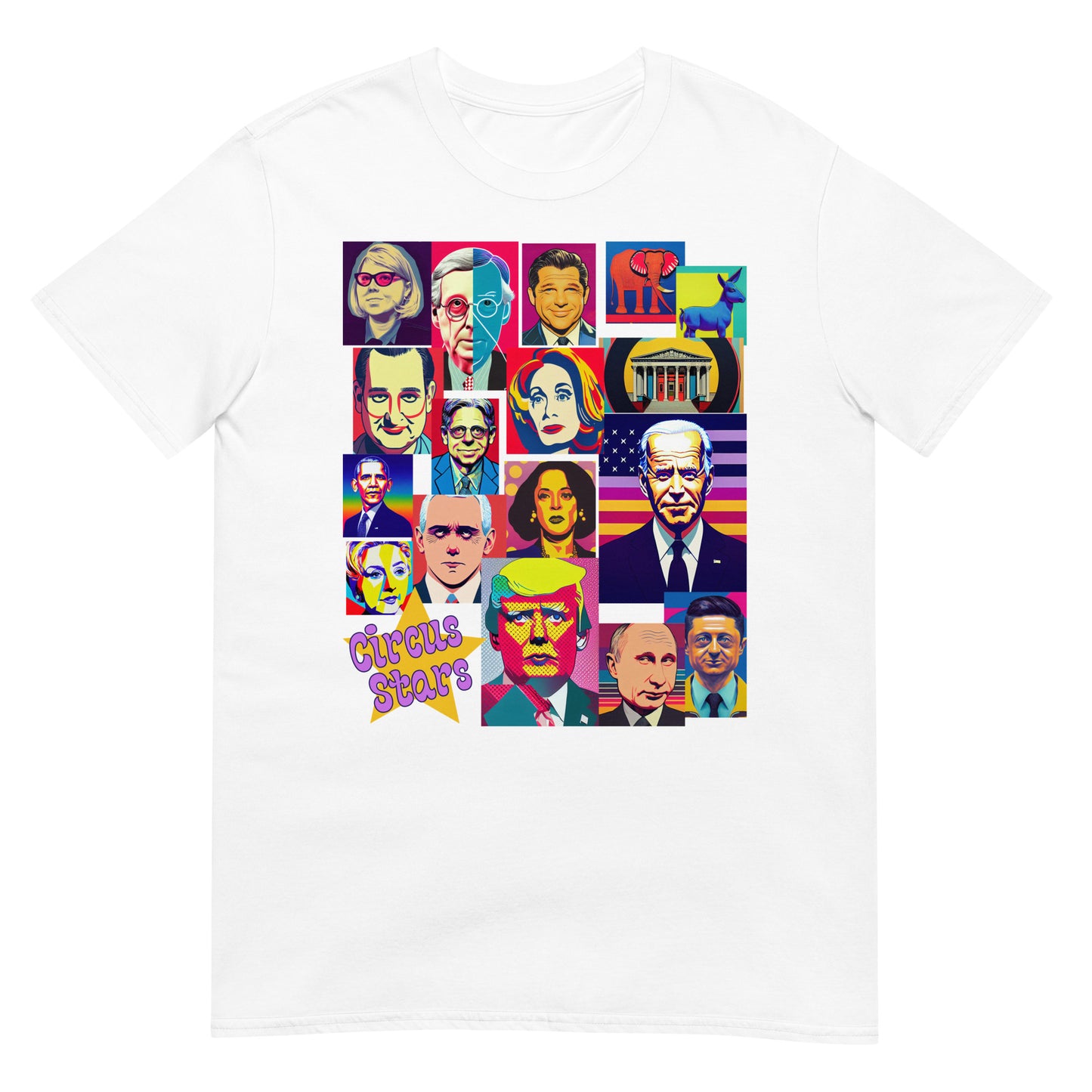 Our Political Circus Stars Pop Art Short-Sleeve Unisex T-Shirt
