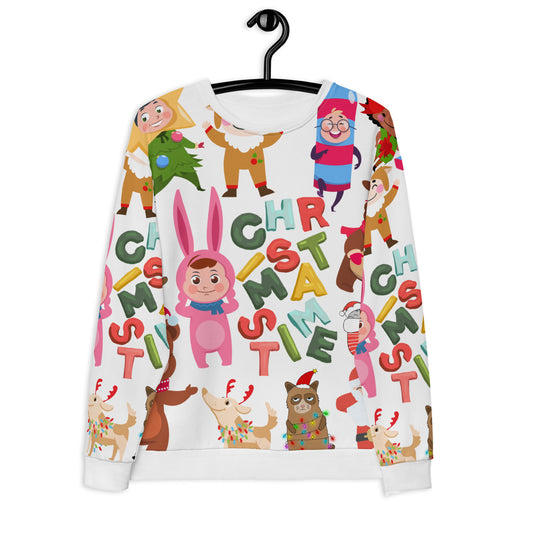 Retro Christmas Toons Unisex Sweatshirt