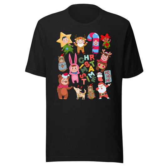 Retro Christmas Characters Unisex t-shirt